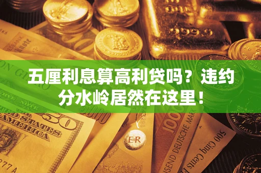 济南五厘利息算高利贷吗？违约分水岭居然在这里！