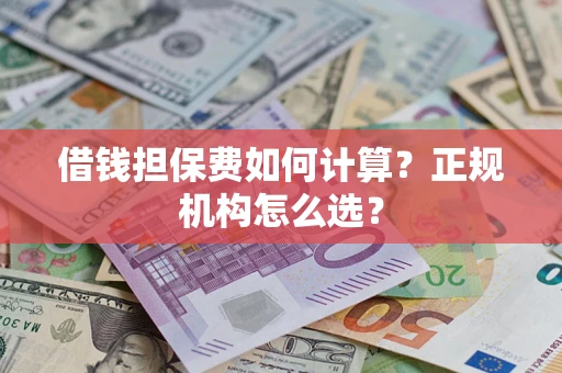 济南借钱担保费如何计算？正规机构怎么选？