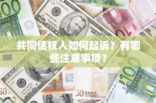济南共同债权人如何起诉？有哪些注意事项？